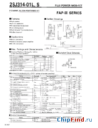 Datasheet 2SJ314-01L manufacturer Fuji