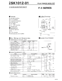 Datasheet 2SK1012-01 manufacturer Fuji