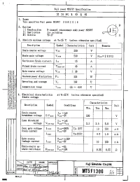 Datasheet 2SK1016 manufacturer Fuji