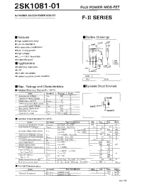 Datasheet 2SK1081-01 manufacturer Fuji