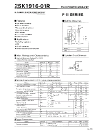 Datasheet 2SK1916-01R manufacturer Fuji