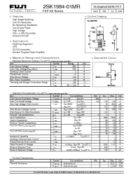 Datasheet 2SK1984-01MR manufacturer Fuji