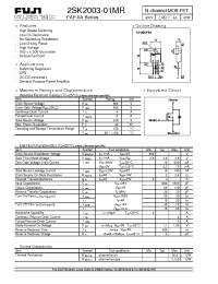 Datasheet 2SK2003-01MR manufacturer Fuji