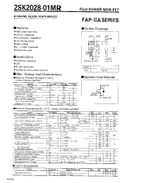 Datasheet 2SK2028-01MR manufacturer Fuji