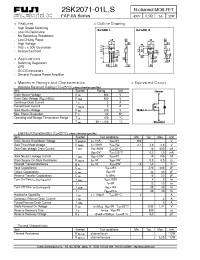 Datasheet 2SK2071-01S manufacturer Fuji