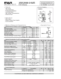 Datasheet 2SK2098-01MR manufacturer Fuji