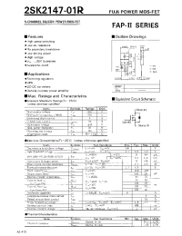 Datasheet 2SK2147-01R manufacturer Fuji