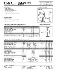 Datasheet 2SK2494-01 manufacturer Fuji