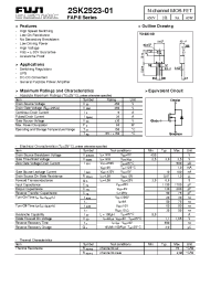 Datasheet 2SK2523-01 manufacturer Fuji