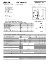 Datasheet 2SK2526-01 manufacturer Fuji