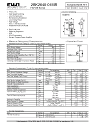 Datasheet 2SK2640-01MR производства Fuji