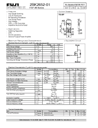 Datasheet 2SK2652-01 manufacturer Fuji