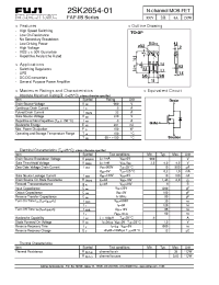 Datasheet 2SK2654 manufacturer Fuji