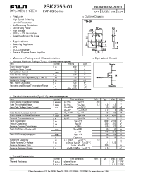 Datasheet 2SK2755-01 manufacturer Fuji