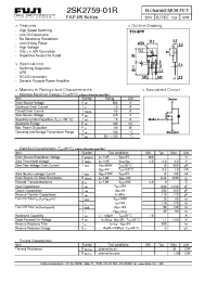 Datasheet 2SK2759-01R manufacturer Fuji