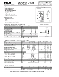 Datasheet 2SK2761 manufacturer Fuji