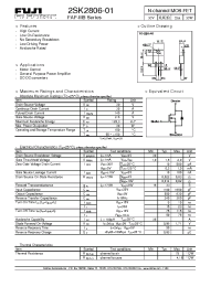 Datasheet 2SK2806 manufacturer Fuji