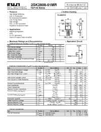 Datasheet 2SK2808 manufacturer Fuji