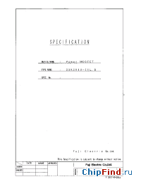 Datasheet 2SK2849-01S manufacturer Fuji