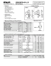 Datasheet 2SK2870-01L manufacturer Fuji