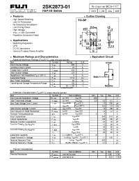 Datasheet 2SK2873-01 manufacturer Fuji