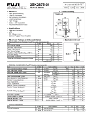 Datasheet 2SK2875-01 manufacturer Fuji