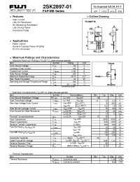 Datasheet 2SK2897-01 manufacturer Fuji