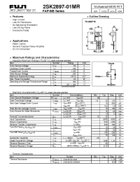 Datasheet 2SK2897-01MR manufacturer Fuji
