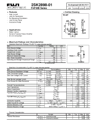 Datasheet 2SK2898-01 manufacturer Fuji