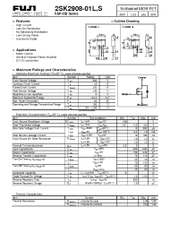 Datasheet 2SK2908-01L manufacturer Fuji