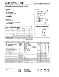 Datasheet 2SK3219-01MR manufacturer Fuji