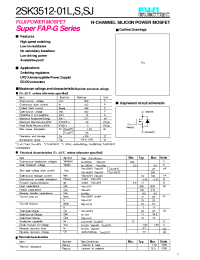 Datasheet 2SK3512 manufacturer Fuji