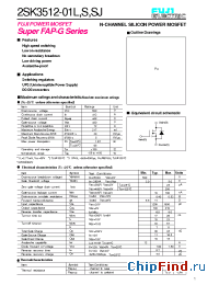 Datasheet 2SK3512-01SJ manufacturer Fuji