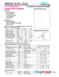 Datasheet 2SK3513-01L manufacturer Fuji