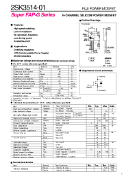 Datasheet 2SK3514 manufacturer Fuji