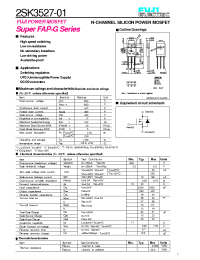 Datasheet 2SK3527 manufacturer Fuji