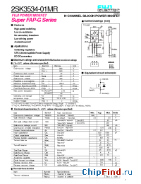 Datasheet 2SK3534-01MR manufacturer Fuji
