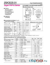 Datasheet 2SK3535-01 manufacturer Fuji