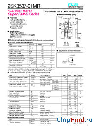 Datasheet 2SK3537-01MR manufacturer Fuji
