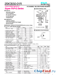 Datasheet 2SK3550-01R manufacturer Fuji