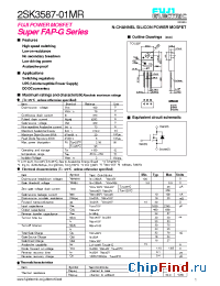 Datasheet 2SK3587-01MR manufacturer Fuji