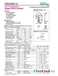 Datasheet 2SK3590-01 manufacturer Fuji