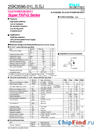 Datasheet 2SK3596-01S manufacturer Fuji