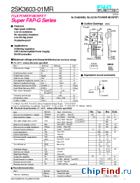 Datasheet 2SK3603-01MR manufacturer Fuji