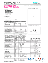 Datasheet 2SK3604-01SJ производства Fuji