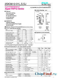 Datasheet 2SK3612-01S manufacturer Fuji