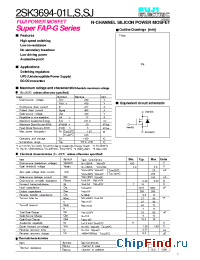 Datasheet 2SK3694-01L manufacturer Fuji