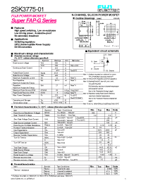 Datasheet 2SK3775-01 manufacturer Fuji