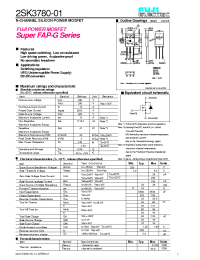 Datasheet 2SK3780-01 производства Fuji