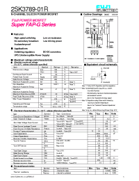 Datasheet 2SK3789-01R manufacturer Fuji